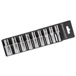 SILVERLINE DOUILLES METRIQUES PROFONDES CARRE 3/8 - 9 DOUILLES