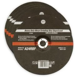 SILVERLINE LOT 5 DISQUES A MEULER EBARBER LES METAUX MOYEU DEPORTE 230x6x 22.2