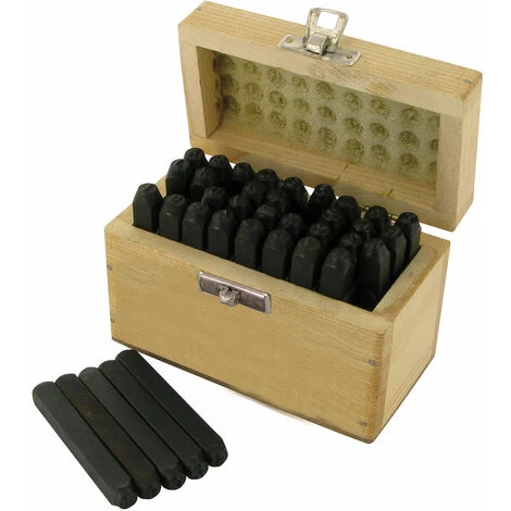 SILVERLINE POINCONS, LETTRES ET CHIFFRES A FRAPPER 5 Mm, JEU DE 36 PIECES