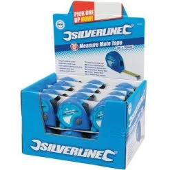 SILVERLINE Boîte Présentoir De 30 Mètres Ruban Measure Mate - 30 Pcs 3 M X 16 Mm