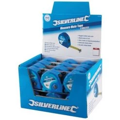 SILVERLINE Boîte Présentoir Pour Ruban Measure Mate - 24 Pcs 8 M X 25 Mm