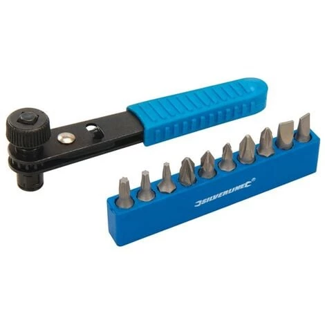 SILVERLINE Tournevis Porte-embout à Cliquet, 11 Pcs - 11 Pcs