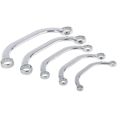 5 CLÉS PLATES COURBÉES 8 - 22 MM SILVERLINE 945235