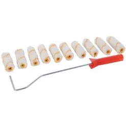 MONTURE PATTE DE LAPIN ET 10 MINI-ROULEAUX 100 MM SILVERLINE 555252