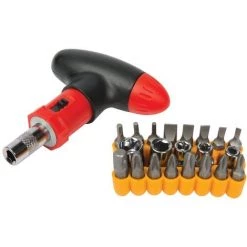 ENSEMBLE 22 PIÈCES DOUILLES/EMBOUTS À POIGNÉE EN T 22 PCS SILVERLINE 380746