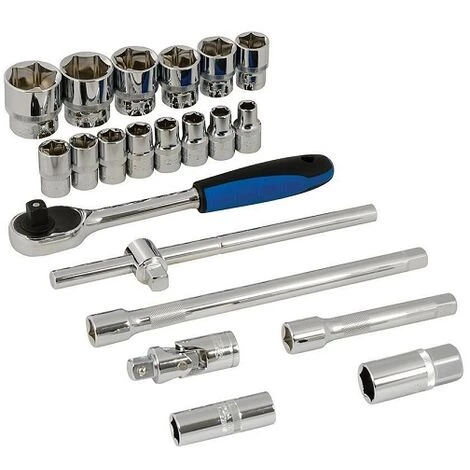 SILVERLINE Coffret Clés Et Douilles Métriques 1/2" – Image 5