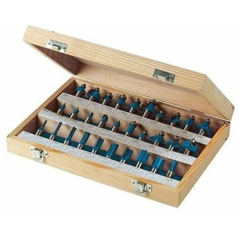 SILVERLINE Fraises De Défonceuse Queue 12,7 Mm En Coffret De 30 Profils !