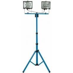 SILVERLINE DOUBLE PROJECTEUR DE CHANTIER SUR PIED HALOGENES 2 X 400 W