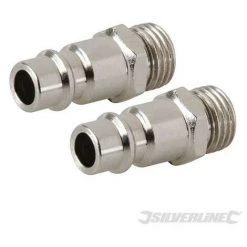 SILVERLINE Coupleurs Euro à Baïonnette/filetage 1/4" BSP, 2 Pcs, 1-4 BSP