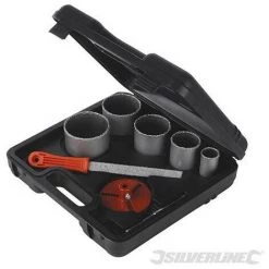 SILVERLINE Scies-cloches Au Tungstène, Coffret 8 Pcs, ø 33 - 83 Mm, Diamètre 33 - 83 Mm