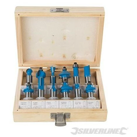 SILVERLINE Fraises à Défoncer TCT 12 Mm, 12 Pcs, 12 Mm – Image 2