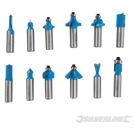 SILVERLINE Fraises à Défoncer TCT 12 Mm, 12 Pcs, 12 Mm – Image 4
