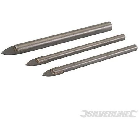 SILVERLINE Forets Pour Carrelage Et Verre, 3 Pcs, 5, 6 Et 8 Mm, 5. 6 Et 8 Mm