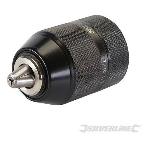 SILVERLINE Mandrin Autoserrant En Acier Manganèse Sans Clé, 13 Mm - Filetage UNF 1/2"-20, 13 Mm - Filetage UNF 1-2-20
