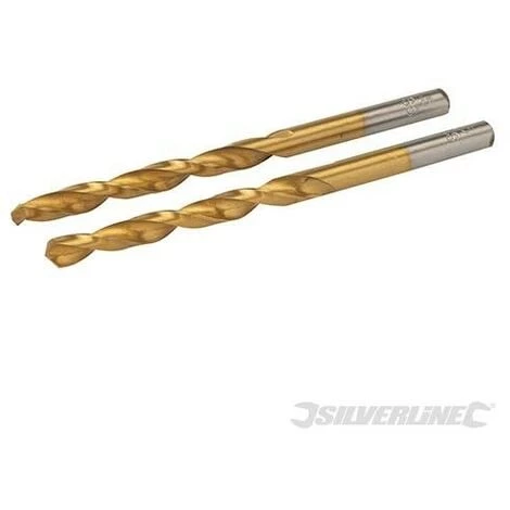SILVERLINE Mèches En Acier Rapide HSS Titané, 2 Pcs, 5,5 Mm, 5.5 Mm