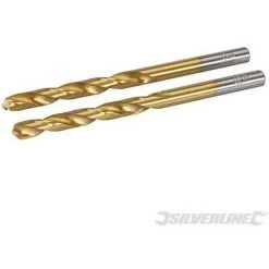 SILVERLINE Mèches En Acier Rapide HSS Titané, 2 Pcs, 6,0 Mm, 6.0 Mm