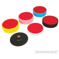 SILVERLINE Éponges De Polissage Auto-agrippantes, 6 Pcs, 150 X 50 Mm, 150 X 50 Mm
