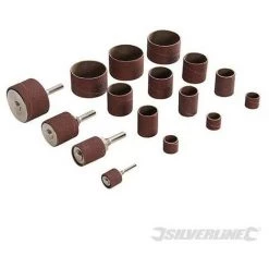 SILVERLINE Tambours De Sablage, 20 Pcs, ø 13, 19, 25, 38 Mm, Diamètre 13. 19. 25. 38 Mm