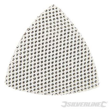 SILVERLINE Lot De 10 Triangles Abrasifs Treillis Auto-agrippants 105 Mm, Grain 180, 180 – Image 2