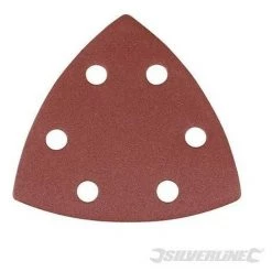 SILVERLINE Feuilles Abrasives Triangulaires Auto-agrippantes 90 Mm, 10 Pcs, Grain 240, 240
