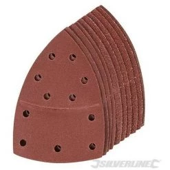SILVERLINE Feuilles Abrasives Auto-agrippantes 93 Mm, 10 Pcs, G40 (x2), G60 (x2), G80 (x2), G120 (x2), G180 (x2), G40 (x2). G60 (x2). G80 (x2). G120 (x2). G180 (x2), 40 (x2). 60 (x2). 80 (x2). 120 (x2). 180 (x2)