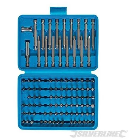 SILVERLINE Embouts De Sécurité, Coffret 98 Pcs, 6 Pans 1/4", 6 Pans 1-4 – Image 2