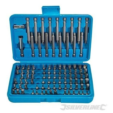 SILVERLINE Embouts De Sécurité, Coffret 98 Pcs, 6 Pans 1/4", 6 Pans 1-4 – Image 3