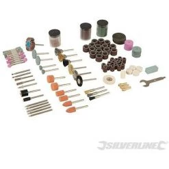 SILVERLINE Kit D'accessoires Pour Outil Rotatif, 216 Pcs, Tige De 3,17 Mm, Tige De 3.17 Mm