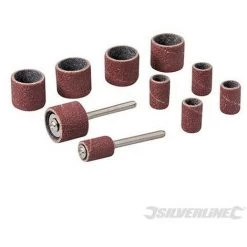 SILVERLINE Tambours De Ponçage, 12 Pcs, 6,35 (1/4") Et 12,70 Mm (1/2"), 6.35 (1-4) Et 12.70 Mm (1-2)