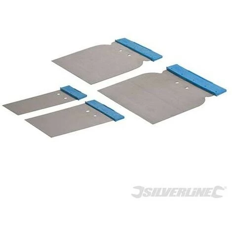 SILVERLINE Spatules De Carrossier, 4 Pcs, 50, 80, 100 Et 120 Mm, 50. 80. 100 Et 120 Mm