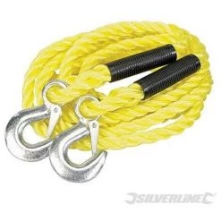 SILVERLINE Corde De Remorquage 2 Tonnes, 4 M X 14 Mm, 4 M X 14 Mm