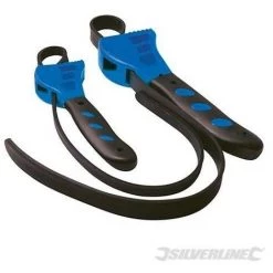 SILVERLINE Clés à Sangle Caoutchouc, 2 Pcs, 500 Et 600 Mm, 500 Et 600 Mm