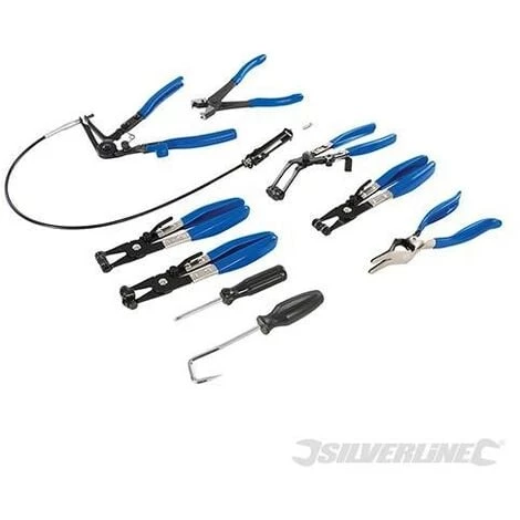SILVERLINE Pinces Pour Colliers De Serrage, 9 Pcs, 18 - 54 Mm, 18 - 54 Mm – Image 2