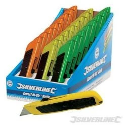 SILVERLINE Boîte Présentoir De 24 Cutters Expert Fluo, 24 Pcs, 24 Pcs