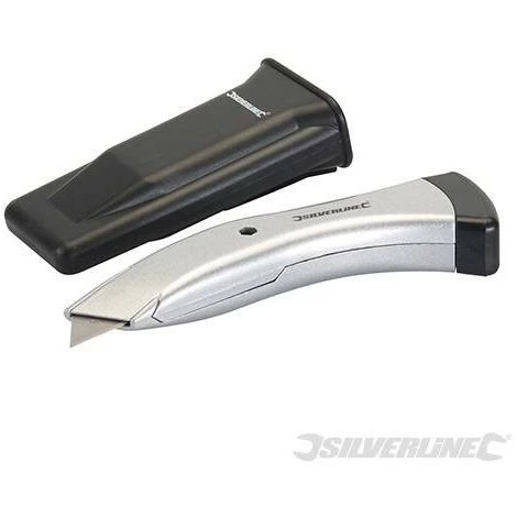 SILVERLINE Cutter Profilé à Lame Rétractable, 180 Mm, 180 Mm