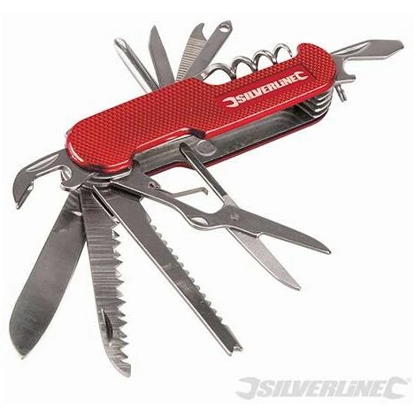 SILVERLINE Couteau De Poche 14 Fonctions, 75 mm, 75 Mm
