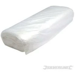 SILVERLINE Rouleau Bâche De Protection En Polyéthylène, 2 X 50 M (environ), 2 X 50 M (environ)