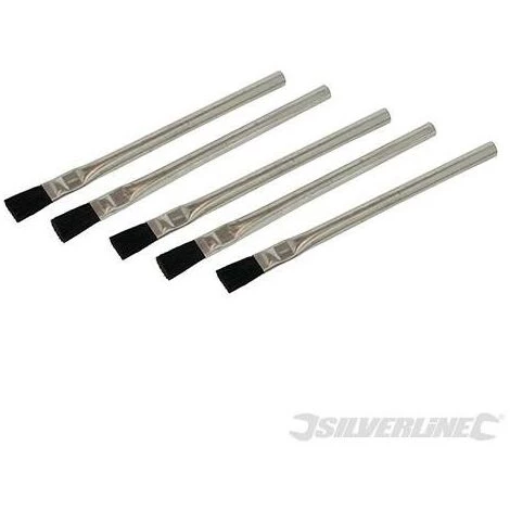 SILVERLINE Pinceaux à Flux De Soudure, 5 Pcs, 15 Mm, 15 Mm