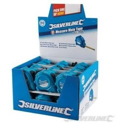 SILVERLINE Présentoir De Mètres Rubans Measure Mate, 30 Pcs, 5 M X 19 Mm, 30 Pcs. 5 M X 19 Mm