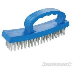SILVERLINE Brosse Métallique à Poignée En D, 4 Rangs, 4 Rangs