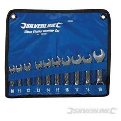 SILVERLINE Clés Mixtes Courtes, 10 Pcs, 10 - 19 Mm, 10 - 19 Mm