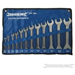 SILVERLINE Clés à Fourche Doubles, 12 Pcs, 6 - 32 Mm, 6 - 32 Mm