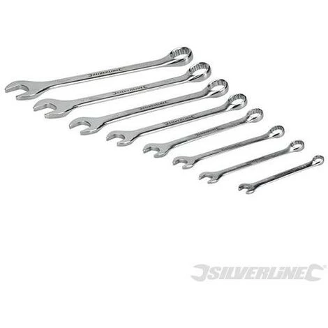 SILVERLINE Clés Mixtes Whitworth, 8 Pcs, 1/8 - 9/16", 1-8 - 9-16 – Image 2