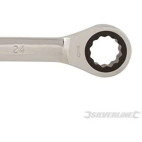 SILVERLINE Clé Mixte à Cliquet Et Tête Droite, 24 Mm, 24 Mm – Image 4