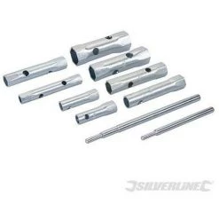 SILVERLINE Clés Tubulaires Doubles Métriques, 8 Pcs, 8 - 22 Mm, 8 - 22 Mm