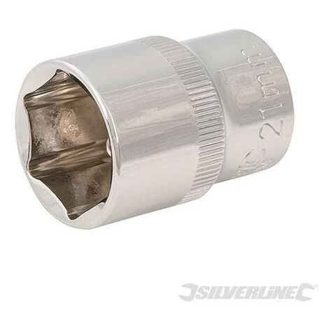 SILVERLINE Douille Métrique 1/2" 6 Pointes, 21 Mm, 21 Mm