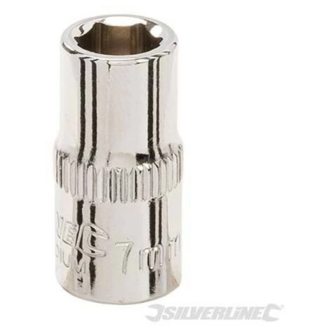 SILVERLINE Douille Métrique 1/4" 6 Pointes, 7 Mm, 7 Mm – Image 2