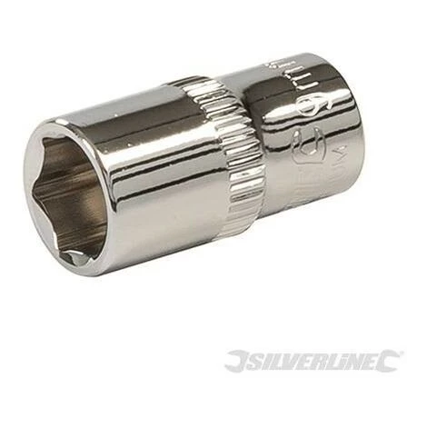 SILVERLINE Douille Métrique 1/4" 6 Pointes, 9 Mm, 9 Mm
