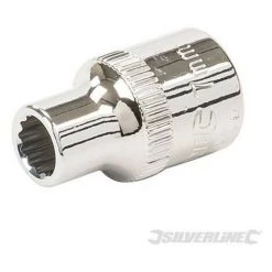 SILVERLINE Douille Métrique 3/8" Avec Entraînement à 12 Pointes, 7 Mm, 7 Mm