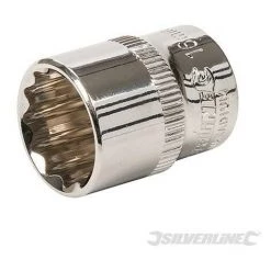 SILVERLINE Douille Métrique 3/8" Avec Entraînement à 12 Pointes, 16 Mm, 16 Mm
